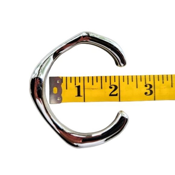 Gift Set 2 Irregular Wave Statement Bracelets/Bangles Plated Gold & Silver NWOT - Picture 8 of 16